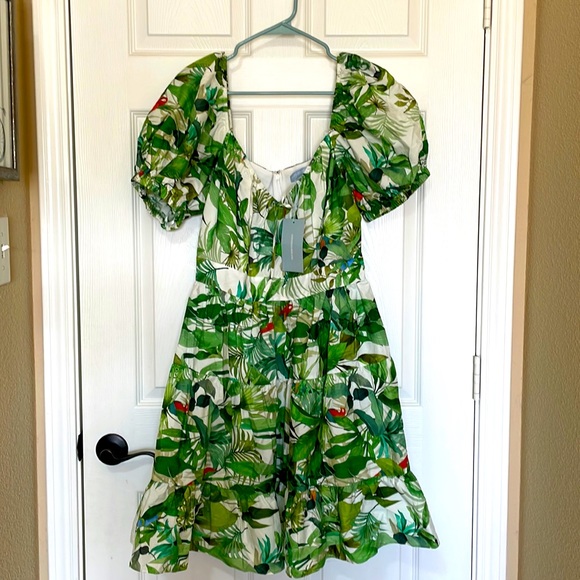 NWT Antonio Melani
Paola Jungle Tropical Print V-Neck Short Sleeve Dress - Picture 3 of 5